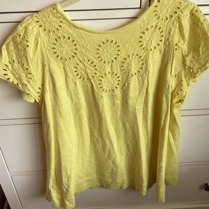 LOFT Yellow Shirt L